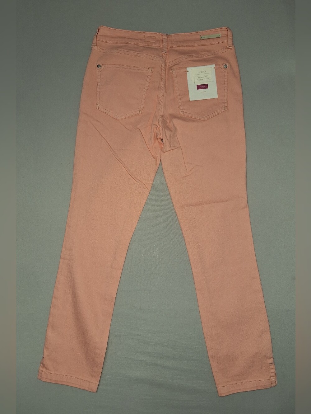 Pilcro and the Letterpress Stet Fit Peach Cropped Straight-Leg Jeans Size 25 NWT